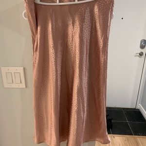 Brand new light pink satin slip skirt